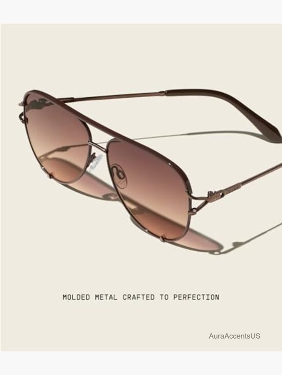 Non Polarized Oversized Aviator Sunglasses Metal Frame UV Protection main image 5